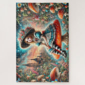 Fantasy-Wunderland Alice auf Pilz Puzzle (Vertikal)