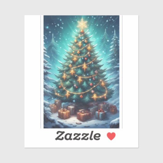 Fantasy Xmas Tree Aufkleber (Blatt)