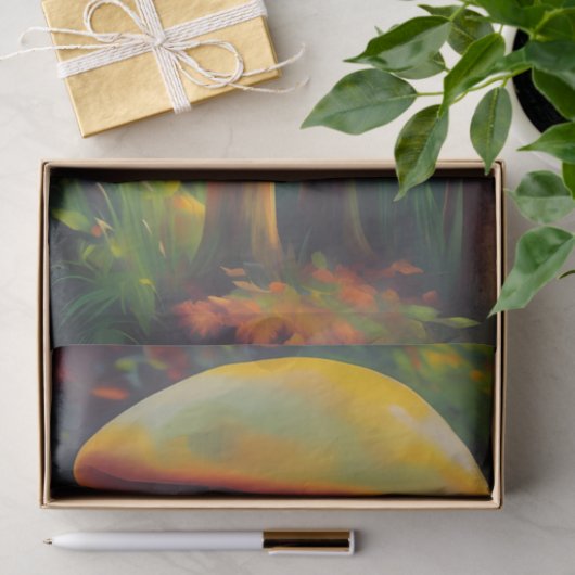 Fantasy Yellow Mushrooms decoup Seidenpapier (Geschenk)