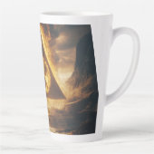 Fantasy Yellow Radioactive Symbol Digitale Kunst Milchtasse (Rechts)