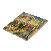 Fantasy Yellow Victorian House Fliese (Seite)