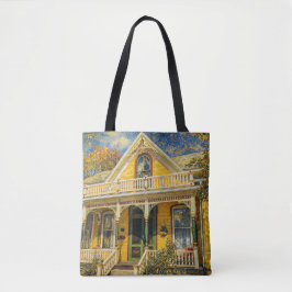Fantasy Yellow Victorian House Tasche