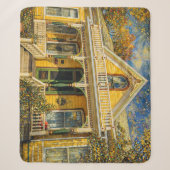 Fantasy Yellow viktorianisches Haus Sherpadecke (Vorderseite)