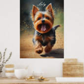 Fantasy Yorkshire Terrier Surreal Dog Art Poster (Küche)