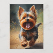 Fantasy Yorkshire Terrier Surreal Dog Art Postkarte (Vorderseite)