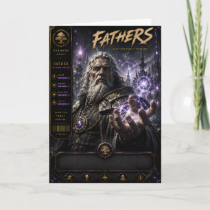 Fantasy-Zauberer-Vaterkarte Karte