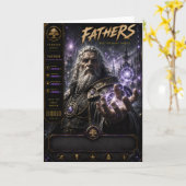 Fantasy-Zauberer-Vaterkarte Karte (Gelbe Blume)