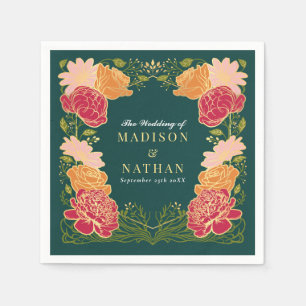 Fantasy-Zauberhafter Blumen-Garten-Hochzeit  Serviette