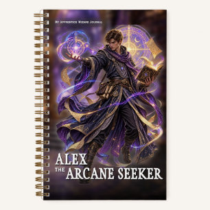 Fantasy-Zauberlehrling-Abenteuer-Notizbuch Notizblock