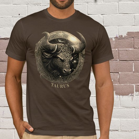Fantasy Zodiac Bull Symbol Celestial Taurus Mens T-Shirt