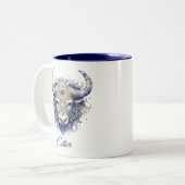 Fantasy Zodiac Bull Symbol Celestial Taurus Zweifarbige Tasse (Vorderseite Links)