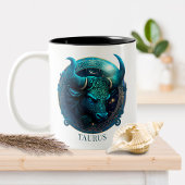 Fantasy Zodiac Symbol Bull Celestial Taurus Zweifarbige Tasse