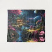 Fantasy Zuhause und Garden Wandteppich (Vorderseite (Horizontal))