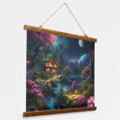 Fantasy Zuhause und Garden Wandteppich Mit Holzrahmen (Gewinkelt)