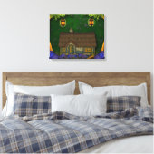 Fantasy Zuhause Wrapped Canvas Leinwanddruck (Insitu (Schlafzimmer))