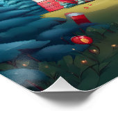 Fantasybild eines Lebkuchenschlosses Poster (Ecke)