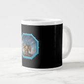 Fantasybild Kleiner blauer Drache in Bronze-Rüstun Jumbo-Tasse (Vorderseite Rechts)