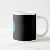 Fantasybild Kleiner blauer Drache in Bronze-Rüstun Jumbo-Tasse (Rechts)