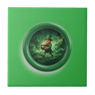 Fantasybild Kobold mit Goldtopf Fliese