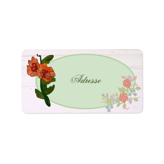 Fantasyblume Adressaufkleber (Vorne)