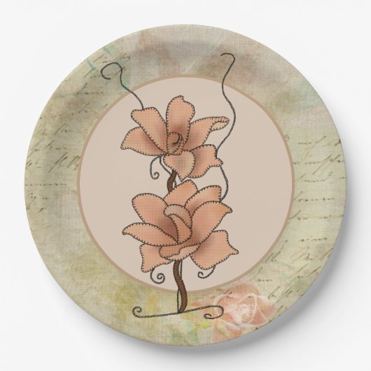 Fantasyblume  pappteller (Vorderseite)