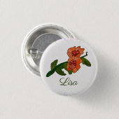 Fantasyblume, personalisiert button (Vorne & Hinten)