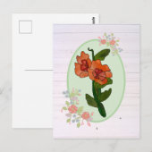 Fantasyblume Postkarte (Vorne/Hinten)