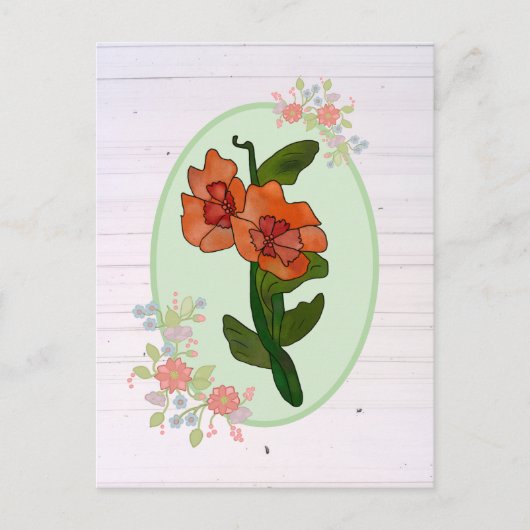 Fantasyblume Postkarte (Vorderseite)