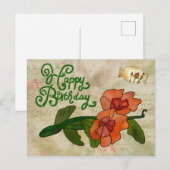 Fantasyblume Postkarte (Vorne/Hinten)