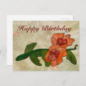 Fantasyblume Postkarte (Vorne/Hinten)