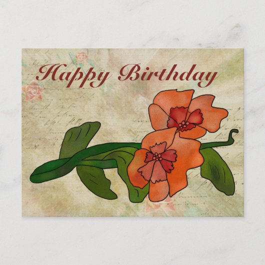 Fantasyblume Postkarte (Vorderseite)