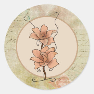 Fantasyblume Runder Aufkleber