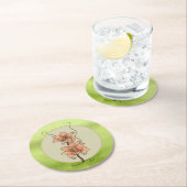 Fantasyblume  runder pappuntersetzer (Vor Ort)