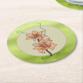 Fantasyblume  runder pappuntersetzer (Angewinkelt)