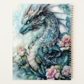 Fantasydrache umgeben von Rosen Planer (Rückseite)