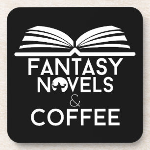 Fantasyromane und Kaffee Getränkeuntersetzer