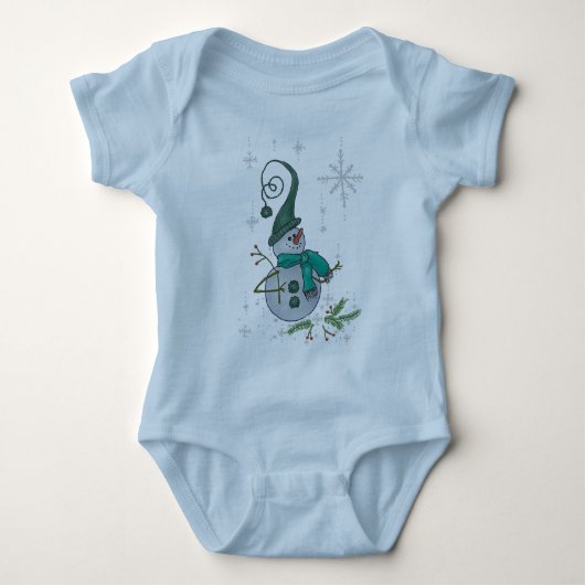 Fantasyschneemann Baby Strampler (Vorderseite)