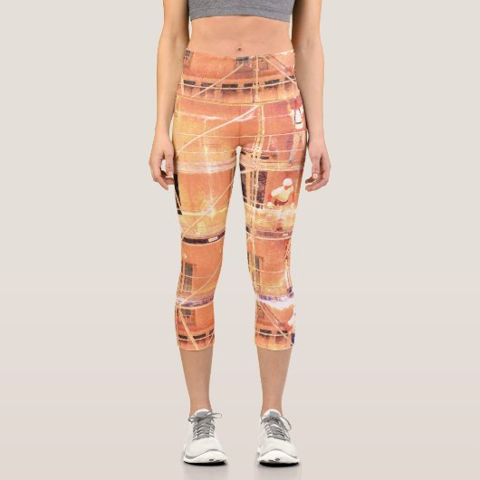 Fantful Men on Gerüst Capri Leggings (Vorderseite)