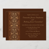 Fantful Scrollwork Hochzeitseinladungen Einladung (Vorne/Hinten)