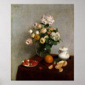 Fantin Latour - Blume und Obst Poster (Vorne)