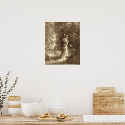 Fantin-Latour - Liebe Gedichte von Brahms Poster (Küche)