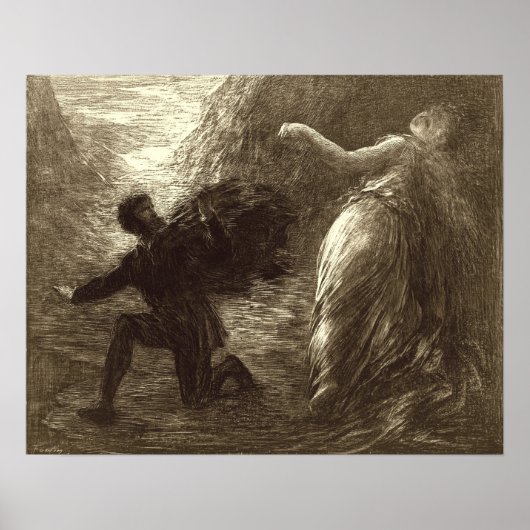 Fantin Latour - Manfred und Astarte Poster (Vorne)