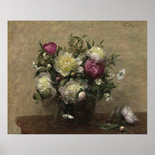 Fantin-Latour - Päonienvase 1879 Poster