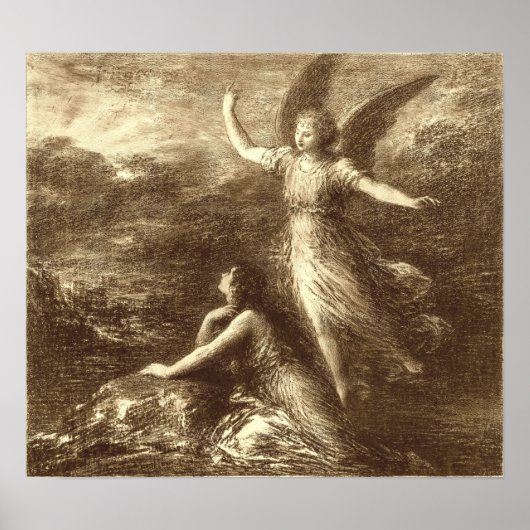 Fantin Latour - Paradies und La Peri Poster (Vorne)