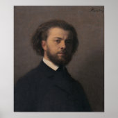 Fantin-Latour - Portrait 1867 Poster (Vorne)
