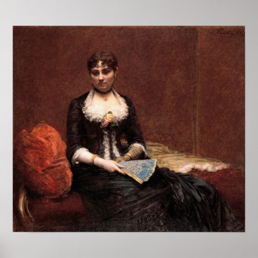Fantin-Latour - Portrait von Madame Leon Maitre Poster (Vorne)