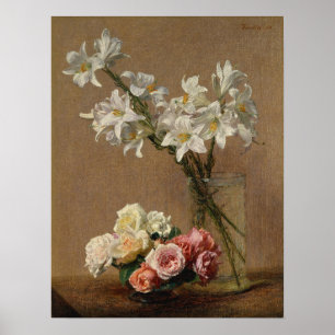 Fantin-Latour - Rosen und Lilien Poster