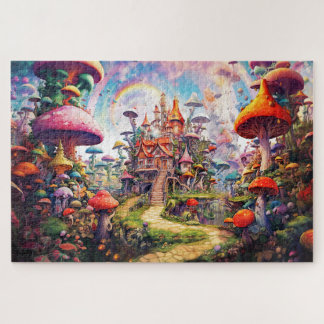 Fantisy mushroom Island Traummeditation visuell Puzzle