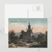 Fantoft Stavkirche Vintag Postcard Postkarte (Vorne/Hinten)