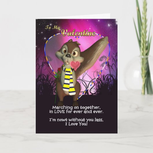 Fanvalentines Leeds Footbally Karte Tagesniedlich (Vorderseite)